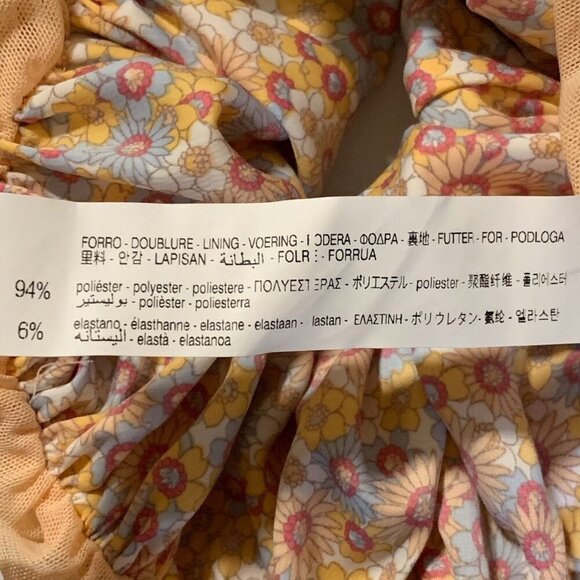 Zara Women's Floral Off the Shoulder Satin Effect Crop Top Size M NWT - Picture 10 of 14